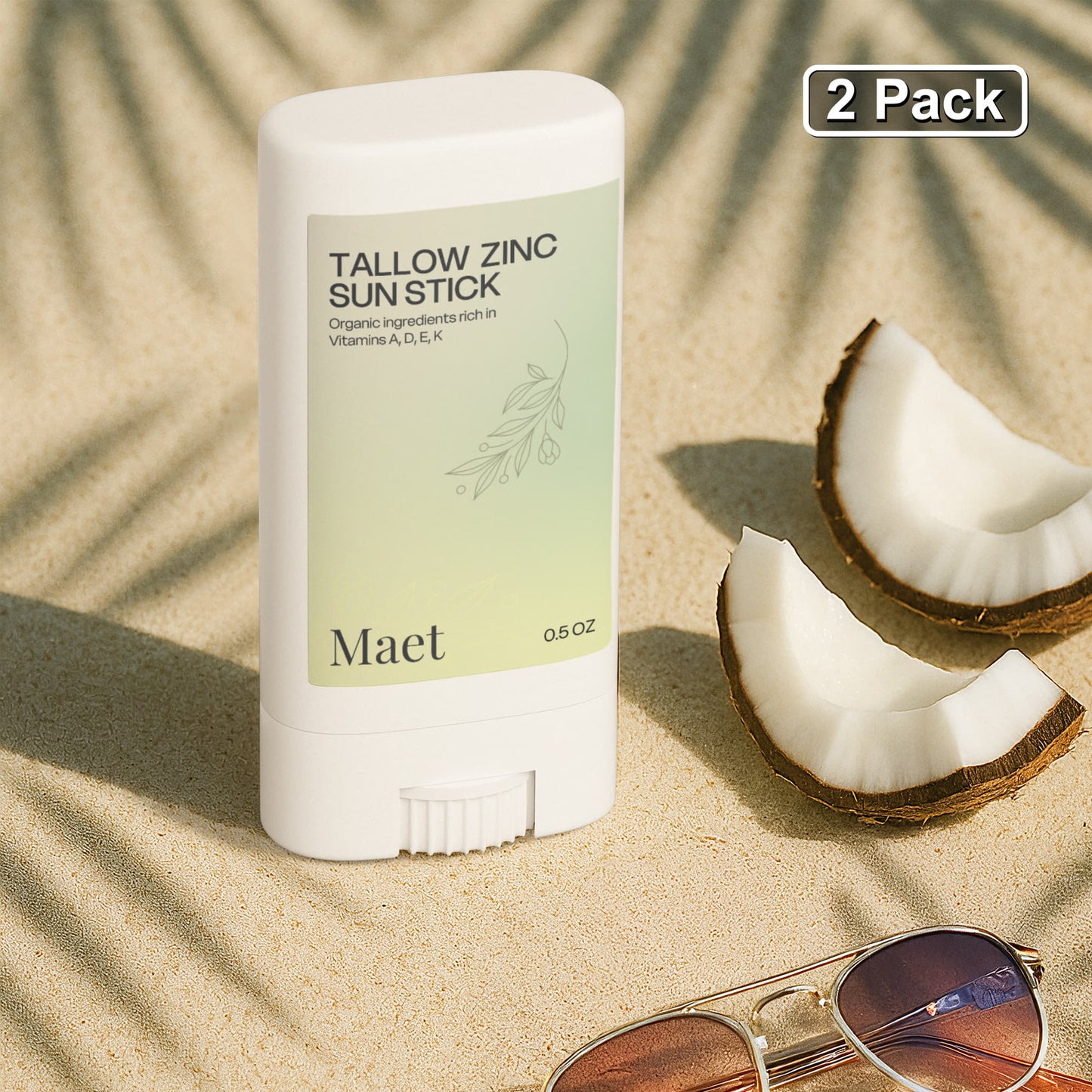 2 Pack Tallow Zinc Sun Stick